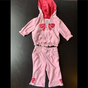 Gymboree 6-12 months, jacket and pants, pink